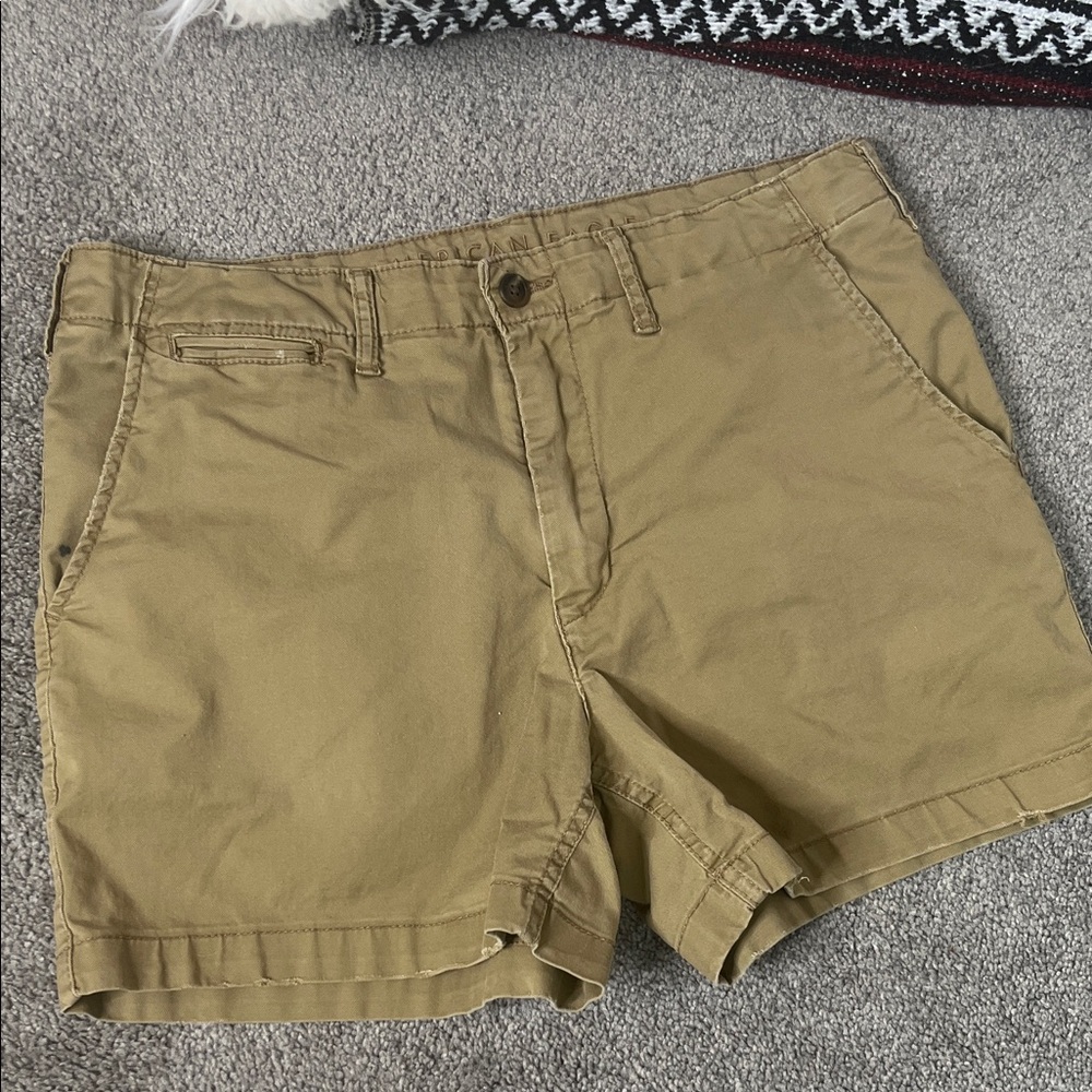 American Eagle Outfitters Tan Shorts with Stretch Size 34